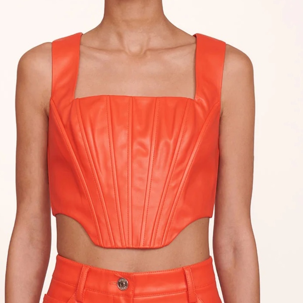 NWT STAUD ALICE CROPPED CORSET STYLE TOP. Size 6